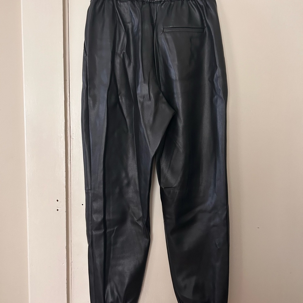Leather jogger pants!